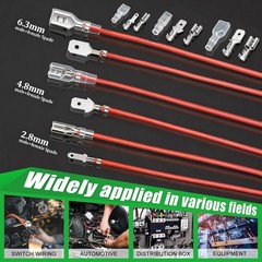 /440Pcs 2.8/4.8/6.3mm Quick Splice Male and Female Wire Spade Connector Crimp Te