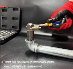 Extractores de tuber&iacute;as 1/8&Prime;&ndash;1&Prime;, kit de 9 piezas con estuche resistente