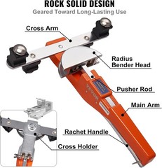 Aluminum Alloy Ratcheting Pipe Bender &ndash; 1/4&Prime;-7/8&Prime; O.D. & 7 Bending Dies