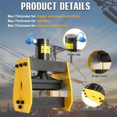 Hydraulic Busbar Bender 20T BusBar Bending Tool Copper Aluminum Metal CB-200A US