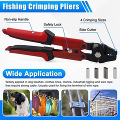 Fishing Crimping Pliers,Wire Rope Crimping Tool for Fishing Line Crimp Sleeves H