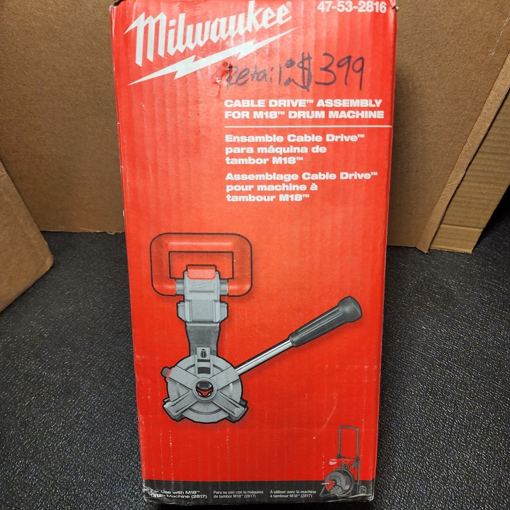 New Milwaukee 47-53-2816 CABLE DRIVE Assembly for M18 Drum Machine