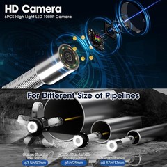 Professional Waterproof 150FT Drain Inspection Camera with Built-in LED and DVR
