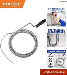 10-Foot Metal Drain Snake for Effortless Clog Removal