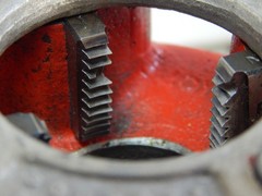 Ridgid Ratchet 12-R Pipe Threader Die Head lot 3/4&Prime;, 1 & 2&Prime;, 2&prime; Bar