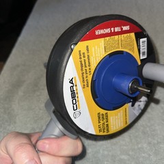 Cobra Products Pistol Grip Power Drum Drain Auger 1/4 In x 25 Ft