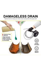 Drain Auger 25 Ft with Gloves, Plumbing Snake Drain Auger Hair Clog Remover