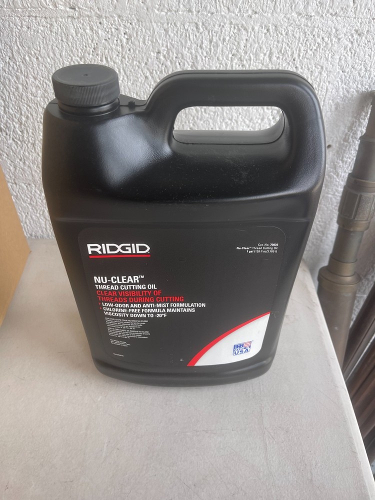 RIDGID 70835 Nu-Clear Thread Cutting Oil Low-Odor & Anti-Mist 1 Gallon New