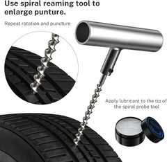 HeavyDuty Tire Repair Kit 68 Pcs for Car Motorcycle ATV Truck Tractor