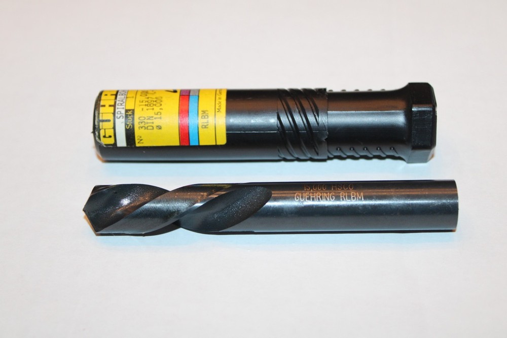 GUHRING SPIRAL BOHRER No 330 &ndash; 15.000 DIN 1897 L-GV DRILL BIT &ndash; 4 3/8 OAL &ndash; NEW