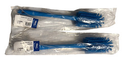 2x One-Piece Pipe Brush, 16&Prime; Long, 3.1&Prime; Round &ndash; Medium, Blue (5382803) Vikan