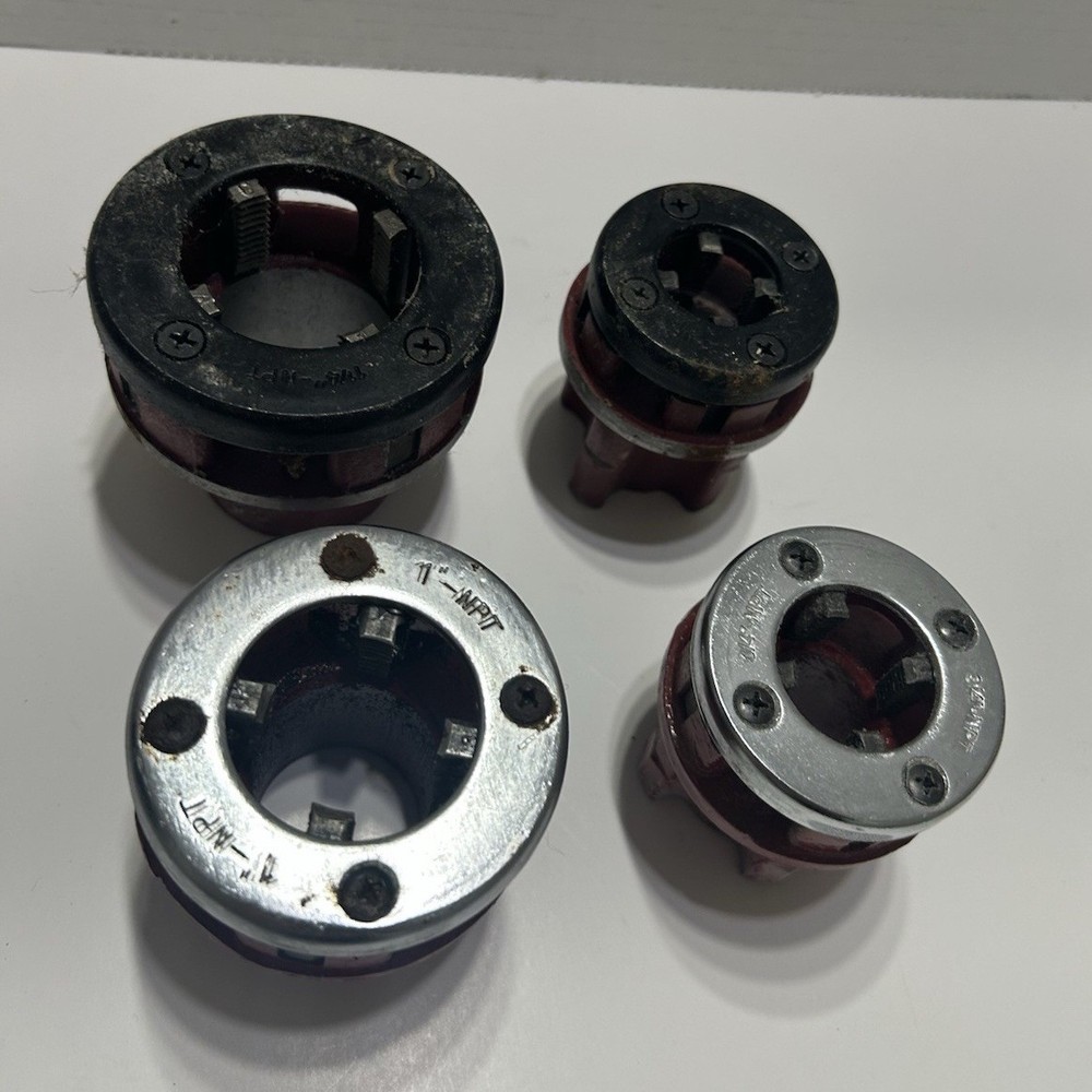 Die Head Set 1-1/4&rdquo; 1&Prime; 3/4&Prime; 1/2&Prime; NPT Right Hand Pipe Threading