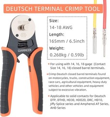 GIANNEER 4-Way Indent Closed Barrel Crimping Tool for Deutsch Connectors 14-18 A