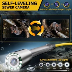 Drain Sewer Inspection Camera 512hz Pipe Inspection Camera Self Leveling 30M