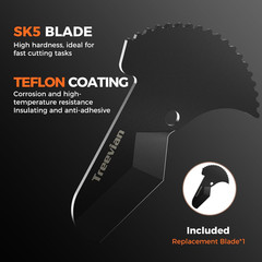 PVC Pipe Cutter with Replaceable SK5 Blade, Cuts up to 2-1/2&Prime; Heavy-Duty Pipe