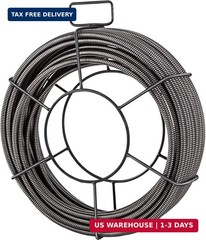 VEVOR Drain Cleaning Cable 75ft x 3/8 inch Solid Core Cable Sewer Cable, Drain A