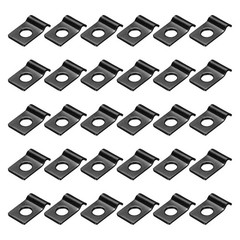 30Pcs 2mm Pipe Strap Carbon Steel Conduit Strap, Black