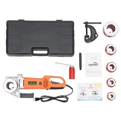 Handheld Electric Pipe Threader Threading Machine W/6 Pipe Cutter 1/2&Prime; &ndash; 2&Prime; USA