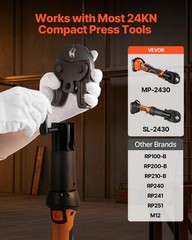 Compact Press Jaws Set 3PCS for ProPress Copper Pipe Connections, 1/2&Prime;, 3/4&Prime;, 1&Prime;