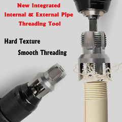 PVC Pipe Threader Kit, 4 Piece Set, 1/2&Prime; 3/4&Prime; 1&Prime; NPT Sizes with Broken Bolt
