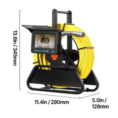 164ft Self-Leveling Sewer Camera with 4.3&Prime; HD Screen & 12 LEDs