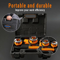 Ratchet Pipe Threader Kit W/ 6 NPT Dies (1/4&Prime;, 3/8&Prime;, 1/2&Prime;, 3/4&Prime;, 1&Prime;, 1-1/4&Prime;), He