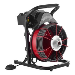 Drain Cleaner Machine Drain Auger 75FT x 1/2 Inch Manual Feed & 4 Cutters