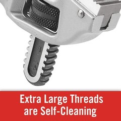 RIDGID 14&Prime; Aluminum Offset Pipe Wrench Narrow Hook Jaw Tight Spaces Applications