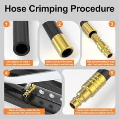 50pcs Hose Ferrules Brass Fitting, 16.5mm Air Hose Crimping Fittings Used in Con