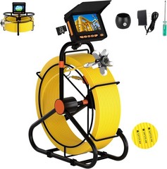 Professional Waterproof 150FT Drain Inspection Camera with Built-in LED and DVR