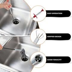 Drain Snake, 79-Inch Drain Clog Tool, Flexible Grabber Claw for Bath Tub, , K&hellip;