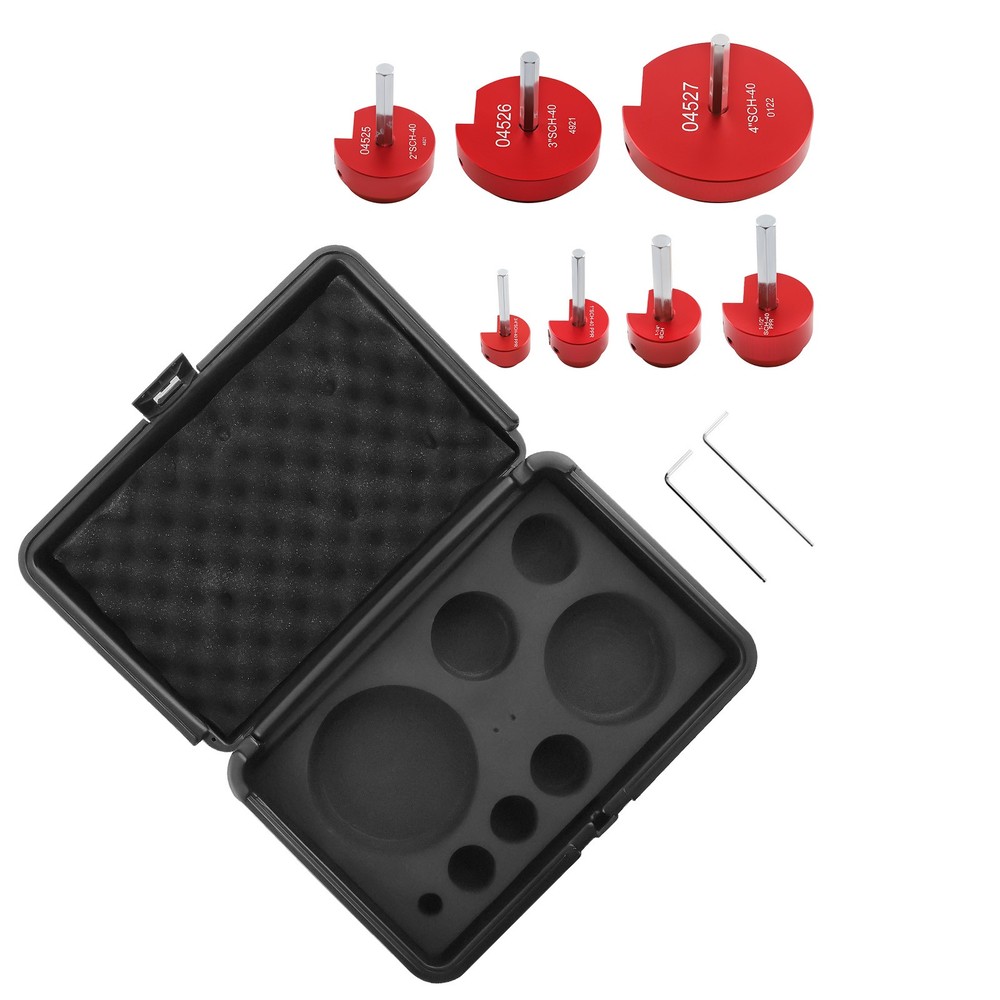 7Pcs PVC Pipe Reamer with 3/4in, 1in, 1-1/4in, 1-1/2in, 2in, 3in, and 4in