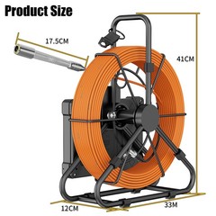 Sewer Camera 20X Image Enlarge Drain Pipeline Industrial Endoscope 7inch DVR/30M