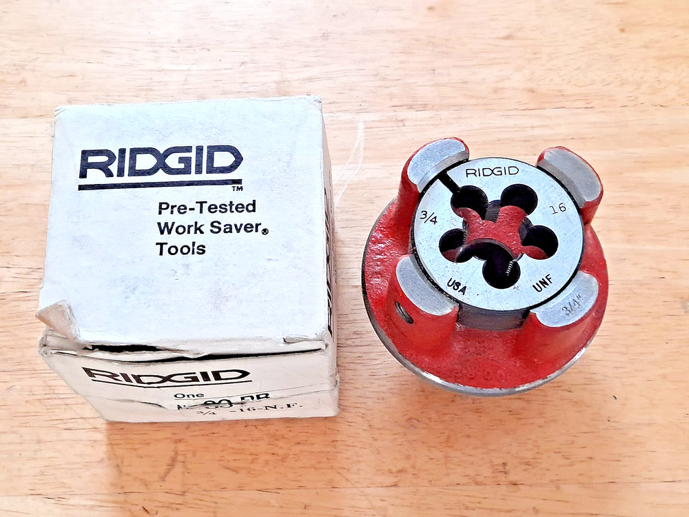 NEW RIDGID 00-RB 3/4&Prime; &ndash; 16 NF Bolt Threader Die Head Complete NOS FREE SHIPPING