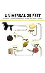 Drain Auger 25 Ft with Gloves, Plumbing Snake Drain Auger Hair Clog Remover
