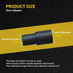 Flexible Crevice Tool & 35mm to 32mm Hose Adapter for 1 3/8&rdquo; Vacuum 24.4inch&hellip;