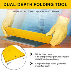 12 Inch Sheet Metal Bending Tool, Duct Bender Hand Folding Tool for HVAC, Bar Fo