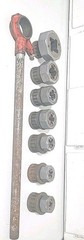 Nye No. 60 Triad Ratcheting Head 740 Pipe Threader & Die Set 1/4&Prime; To 1 1/4&Prime; Dies