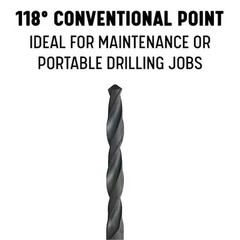 Drill America 1/4 in. Carbon Steel NPT Pipe Tap and 7/16 in High Speed (2-Piece)