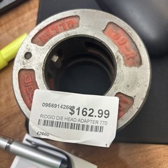 Ridgid 42615 Model 773 111-R Die Head Adapter for Model 700 Power Drive &ndash; NOS