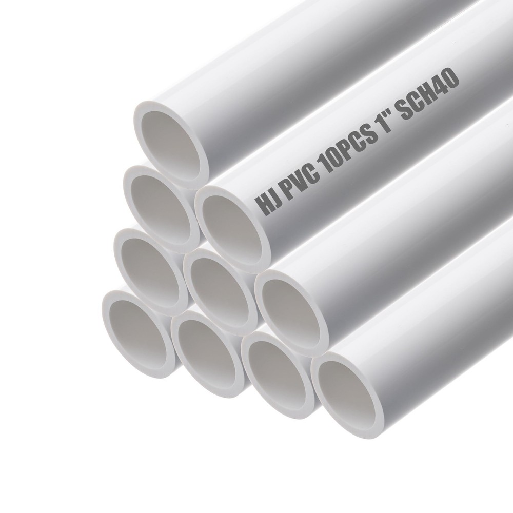 4FT Feet PVC Pipe 10PCS White Sch40 Industrial Pipes (1&Prime;) 1 Inch,