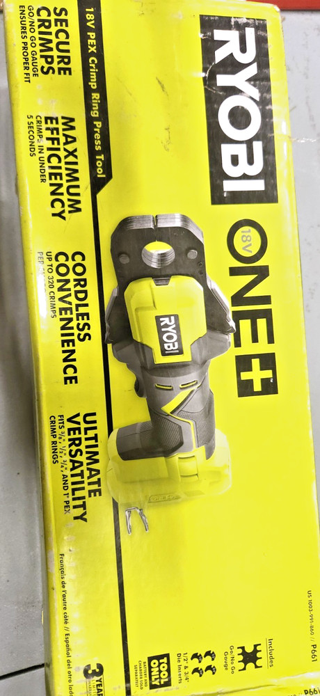 RYOBI P661 18-Volt PEX Crimp Ring Press Tool (Tool Only) (USED)
