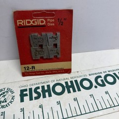 RIDGID 1/2&Prime; 12-R PIPE DIES FOR OO-R, 111-R, O-R, 11-R, 30-31-A THREADERS