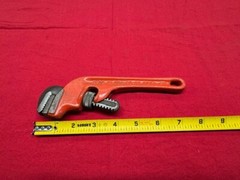 NYE Tool Heavy Duty Offset Pipe Wrench, 8&Prime;, 1&Prime; Capacity, Steel Vintage!