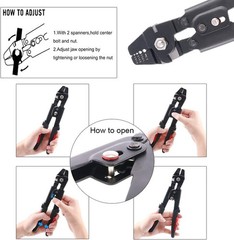 Wire Rope Swager Crimper Tool for Up To 2.2mm with 180pcs Aluminum Ferrule Kit