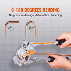 Pipe Tube Bender, 1/4 In., 3/8 In., 1/2 In. O.D., 3 in 1-Manual Level Tube Bende