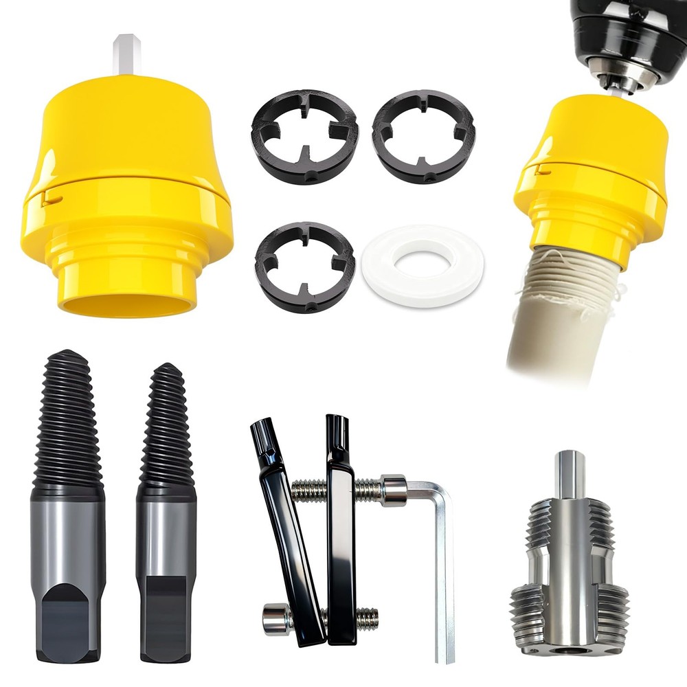 PVC Pipe Threader Cutting Tool For 1/2 And 3/4 Inch Water Pipes Die Wrench