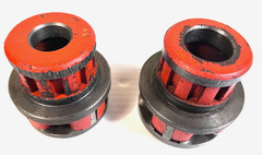 RIDGID 00-R Ratcheting Pipe Threader Tool w/ 3/4 & 1/2 Die Heads