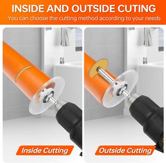 Inside Pipe Cutter for PVC Pipe, Cutter Tool Set with Scale Adjustable Depth Gau
