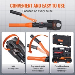 ProPress Copper Crimping Tool Hydraulic 1/2&Prime; 3/4&Prime; 1&Prime; 3-Die Aluminum Jaw